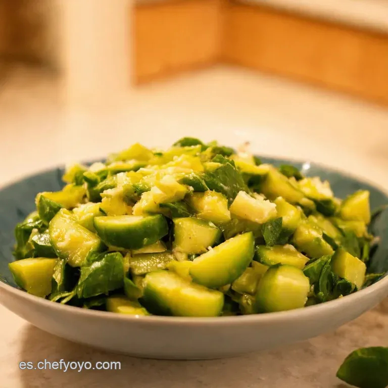 Ensalada Crujiente De Pepino Y Col presentation