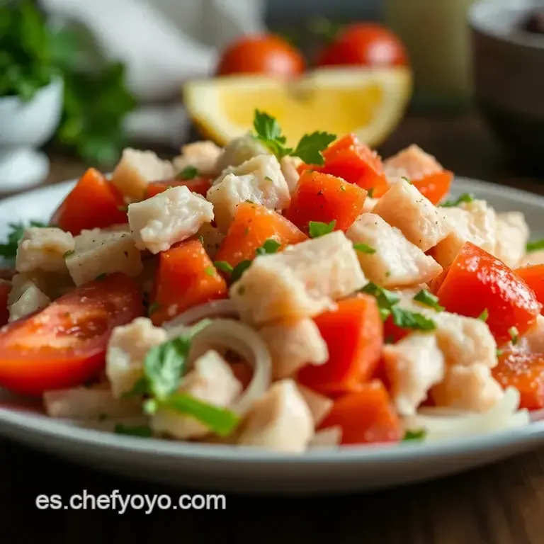 Ensalada De Ahumados a La Andaluza presentation