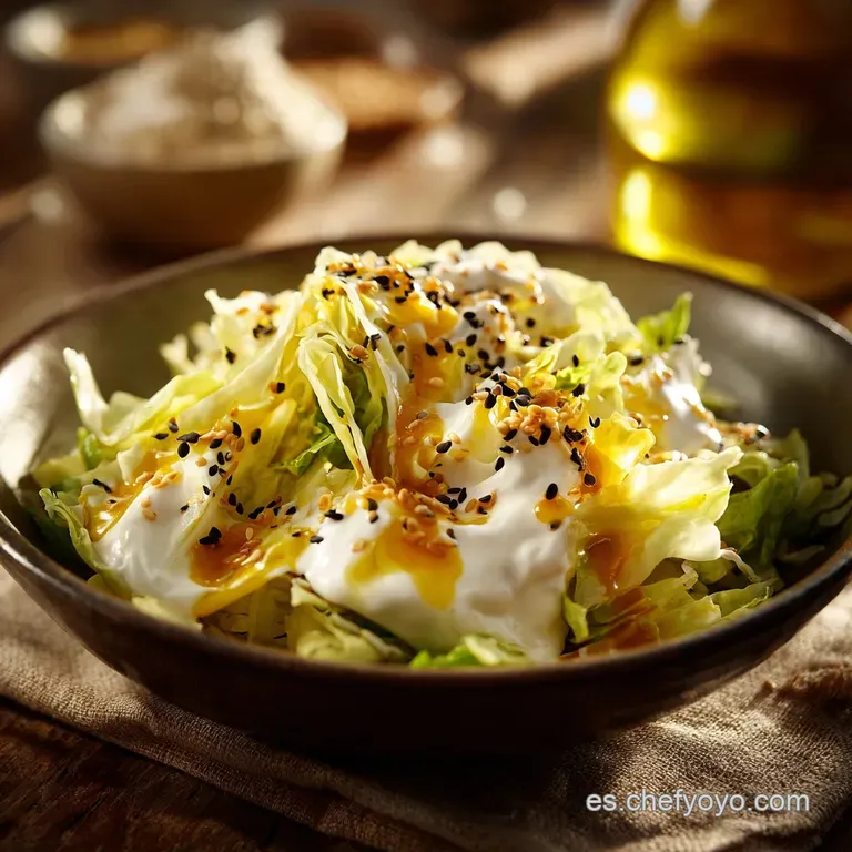 Ensalada De Col Con Aderezo De Yogur Y Mostaza: La Versi&oacute;n Ligera! presentation