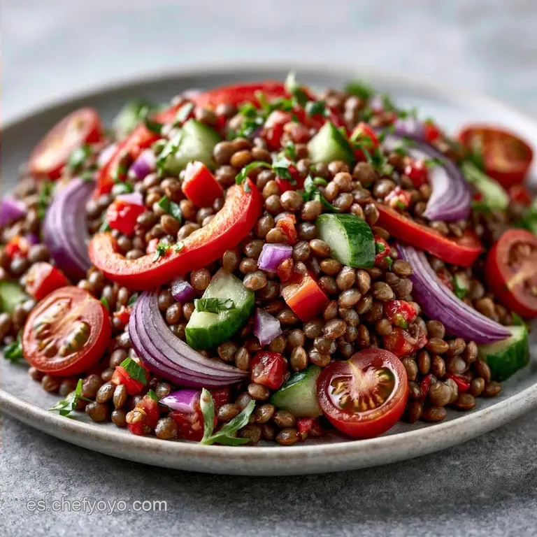 Ensalada de Lentejas de Verano con Tomates Cherry