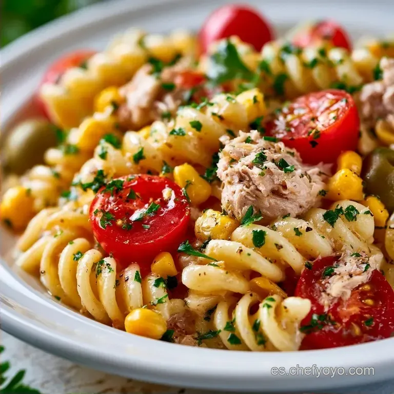 Ensalada de Pasta Express con Atún y Maíz