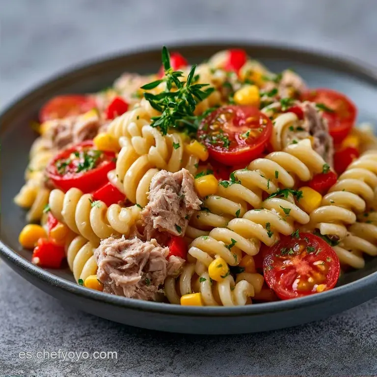 Ensalada De Pasta Fría Rápida Con Atún