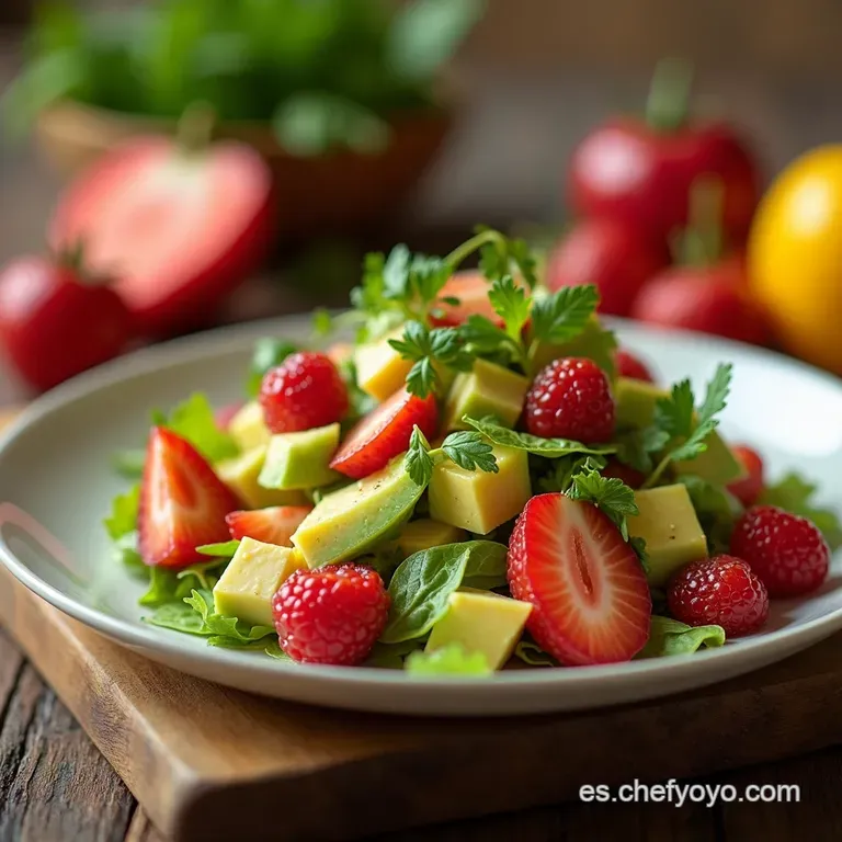 Ensalada Fra Fresa Rosas Y Aguacate Un Fest&iacute;n De Primavera presentation