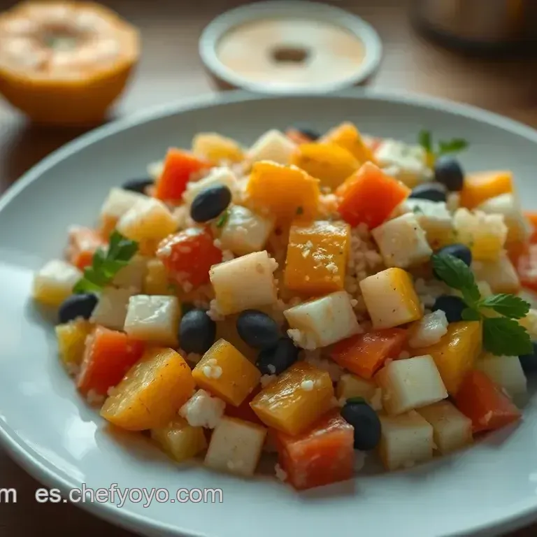 Ensalada Mediterr&aacute;nea Revitalizante: Patata Naranja y Bacalao