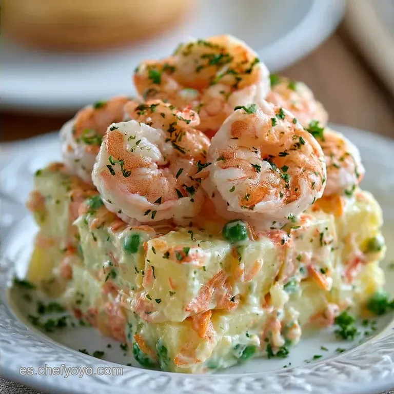 Ensaladilla Rusa con Langostinos Fácil y Atún