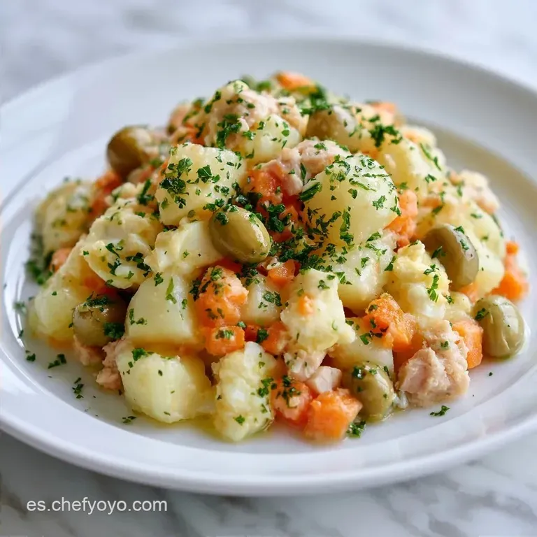 Ensaladilla Rusa Tradicional Rápida con Atún