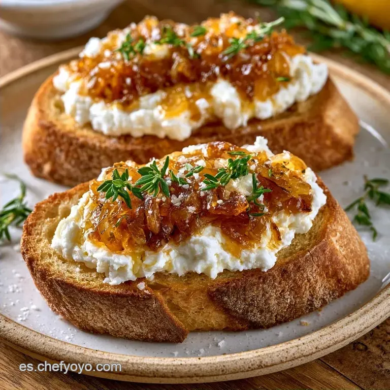 Entrantes Sencillos: Tostas de Cebolla y Queso