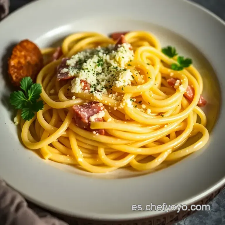 Espaguetis a La Carbonara Aut&eacute;ntica presentation