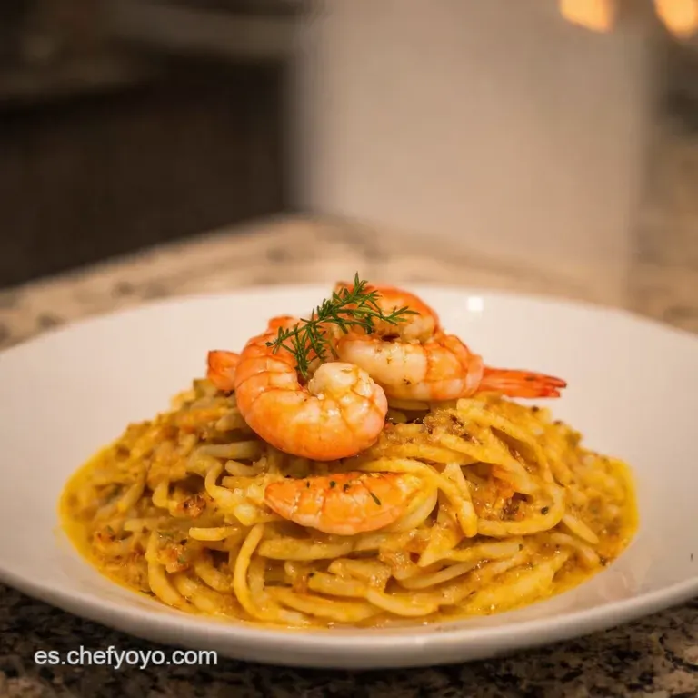 Espaguetis Al Ajillo Con Gambas Como En Casa De La Abuela presentation