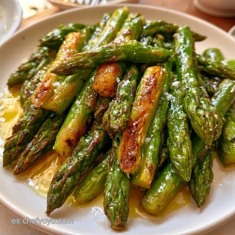 Espárragos Verdes en Airfryer con Ajo