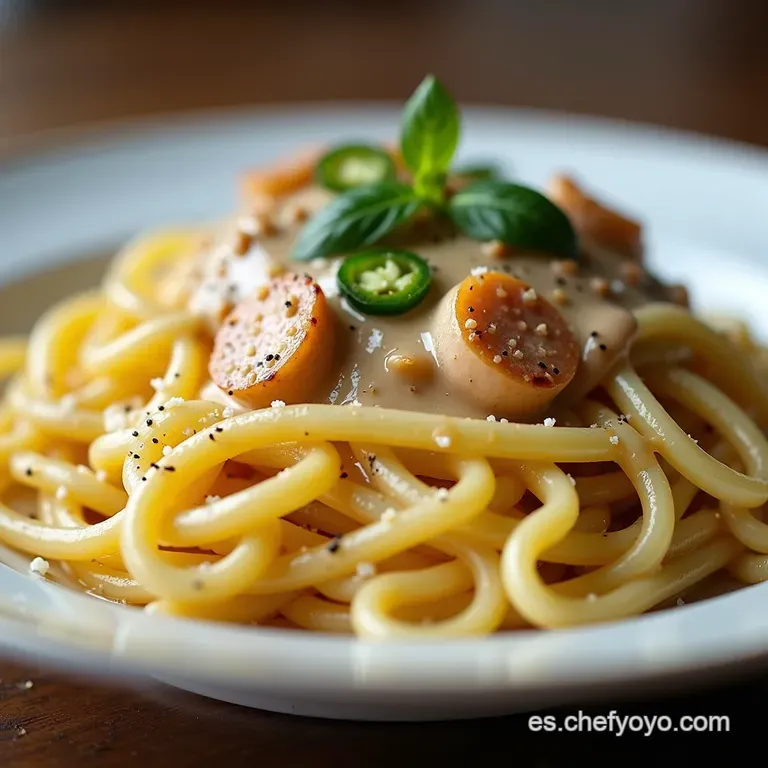 Fettuccine Alla Boscaiola Express Alfredo Cremoso con Champi&ntilde;ones