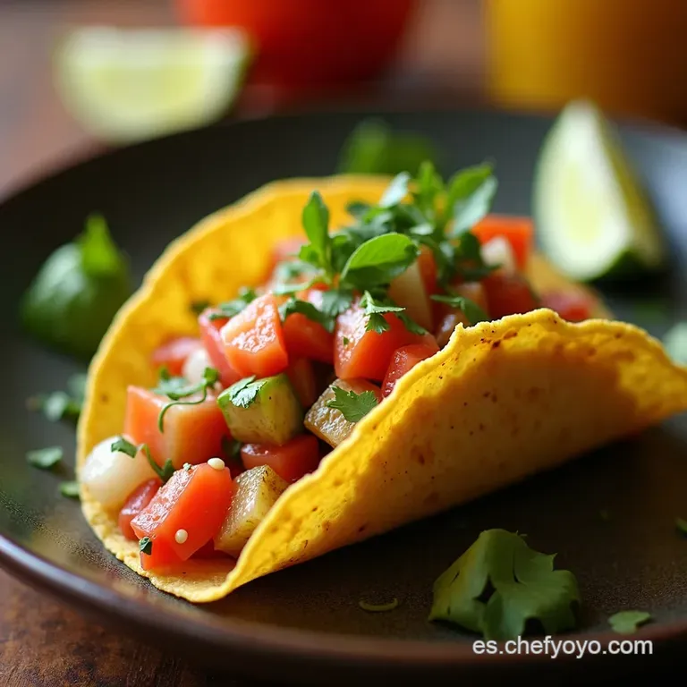Fiesta En Tu Plato Ensalada De Tacos Con Aderezo Catalina Casero presentation