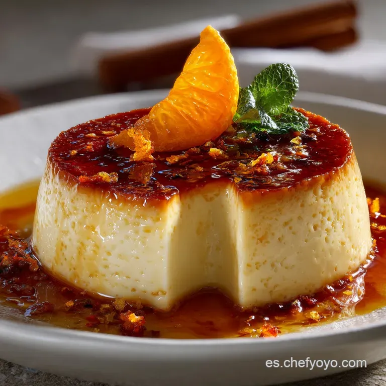 Flan De Huevo Al Microondas: El Postre Cl&aacute;sico En Minutos! presentation