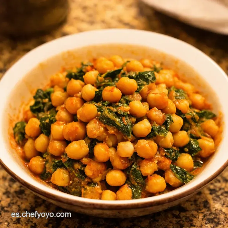 Garbanzos Con Espinacas a La Andaluza presentation