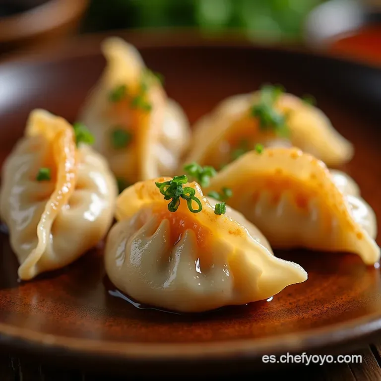 Gyozas Japonesas Caseras El Crujiente Perfecto Con Relleno Jugoso Estilo Yaki presentation