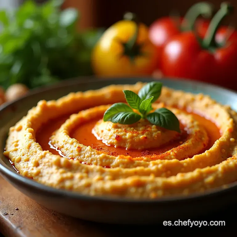Hummus De Garbanzos Ahumado Al Piment&oacute;n presentation
