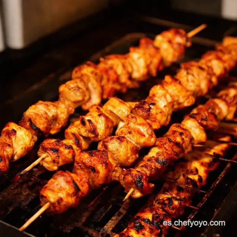 Kabobs De Pollo Jugosos Con Marinada Secreta presentation