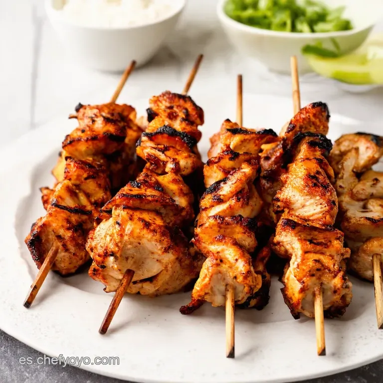 Kabobs de Pollo Jugosos con Marinada Secreta