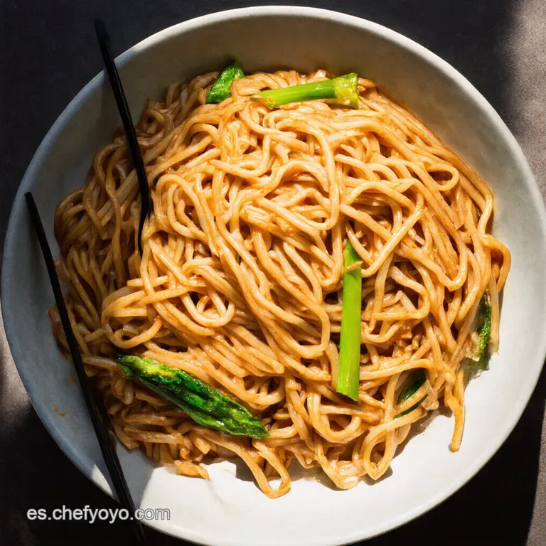 Lo Mein Vegetariano Como de Restaurante Chino