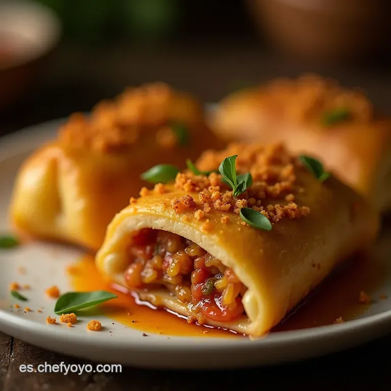 Lumpias Chinas De La Abuela El Crujiente Perfecto Con Relleno Arom&aacute;tico presentation