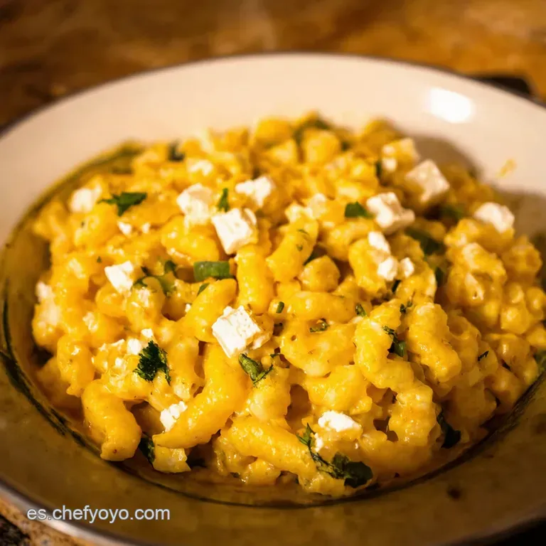Macarrones Cremosos Con Calabac&iacute;n Feta Y Almendras presentation