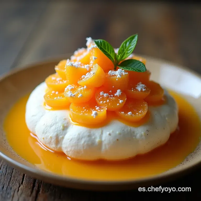 El Jard&iacute;n de Naranja Mostach&oacute;n Pavlova Mexicano Crujiente por Fuera Cremoso por Dentro