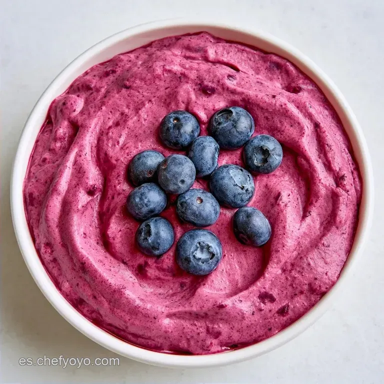 Mousse De Arándanos Express Con Queso Crema