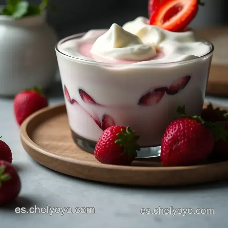 Mousse De Fresas Y Mascarpone presentation