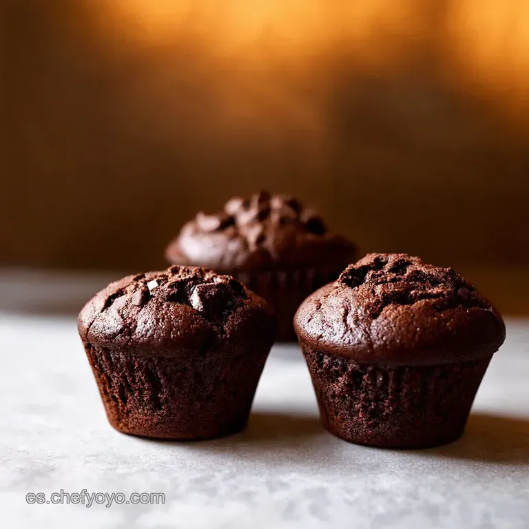 Muffins De Triple Chocolate Para Chuparse Los Dedos presentation