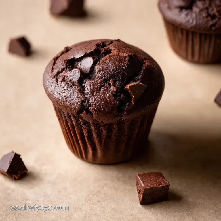 Muffins de Triple Chocolate Para Chuparse los Dedos