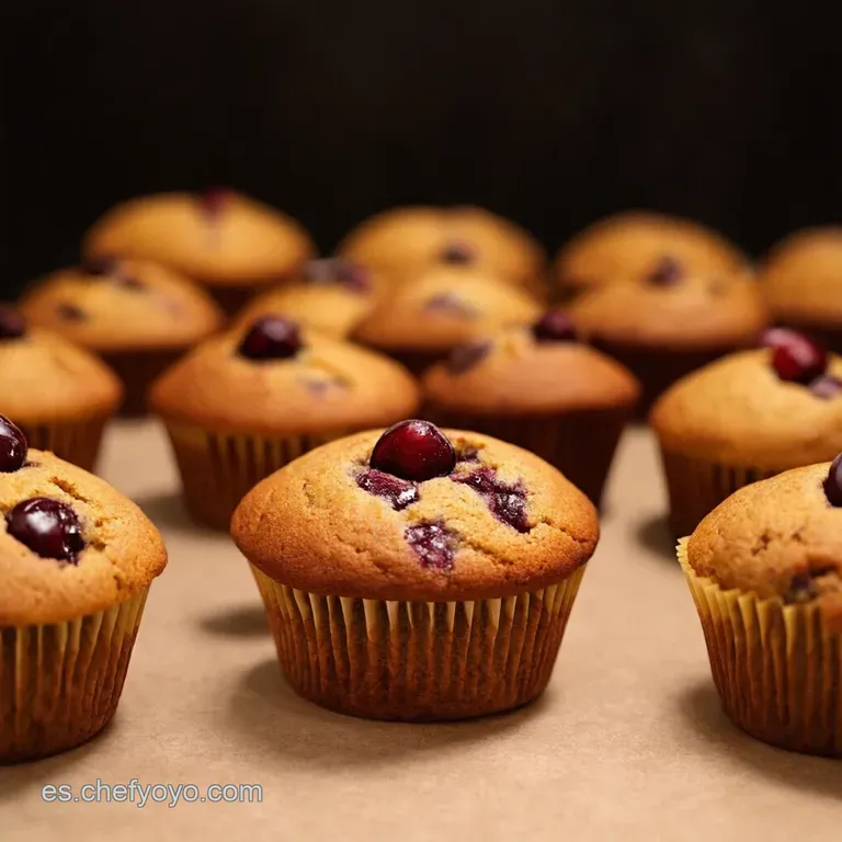Muffins Jugosos De Cereza Y Chocolate Blanco presentation