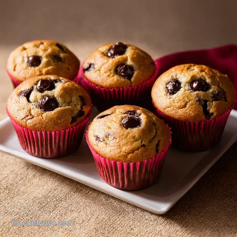 Muffins Jugosos de Cereza y Chocolate Blanco