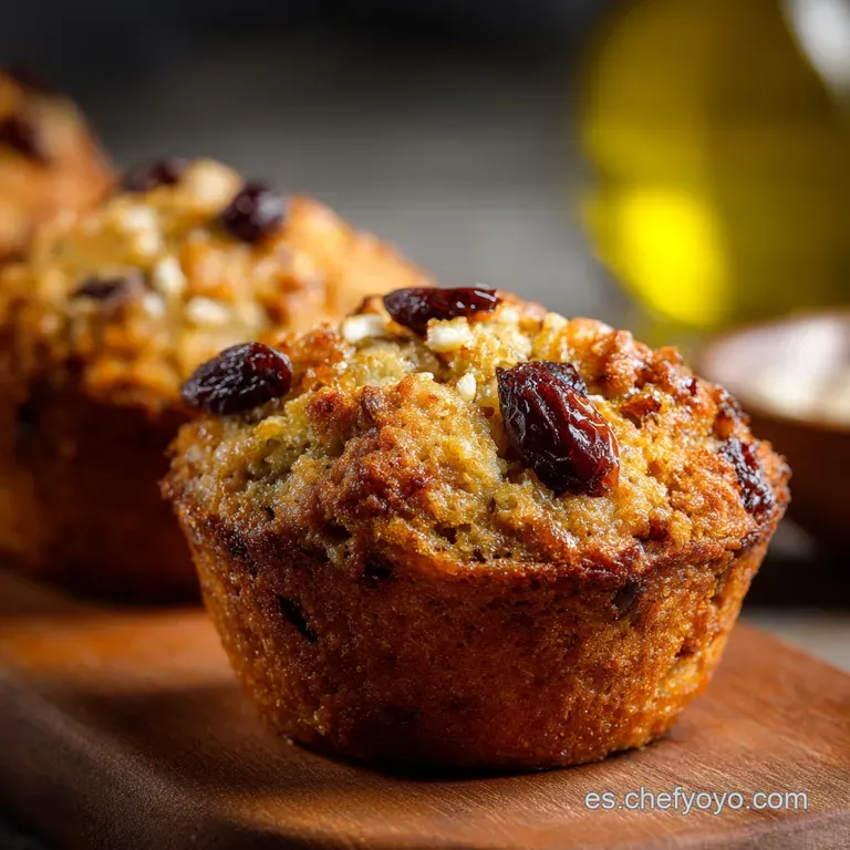 Muffins Salados: La Receta Mediterr&aacute;nea de Jam&oacute;n Queso y Aceitunas