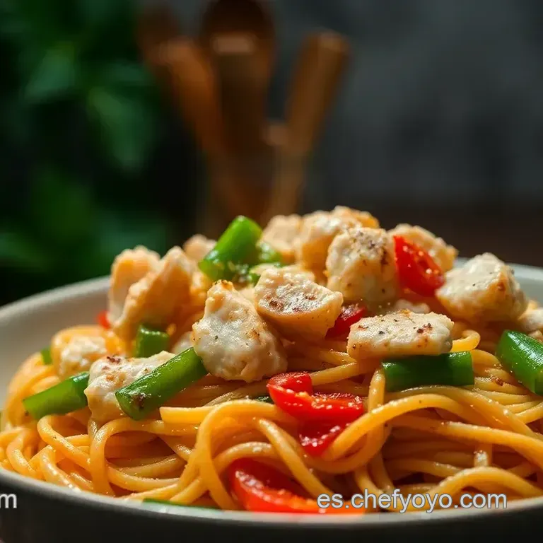 Noodles Salteados con Pollo y Verduras