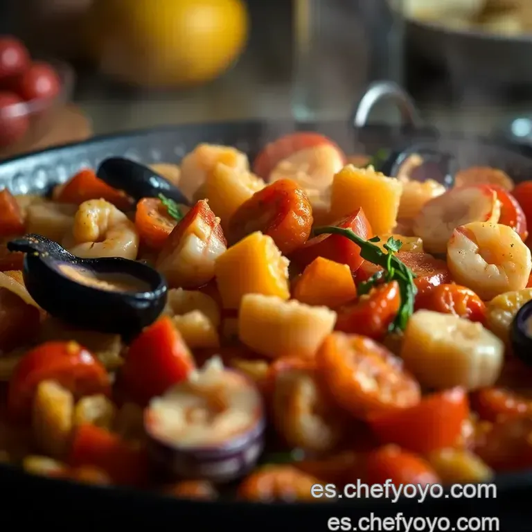 Paella De Marisco Aut&eacute;ntica presentation