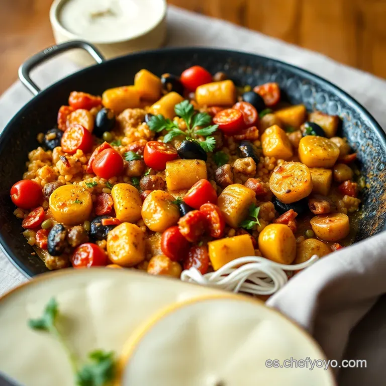 Paella Mixta: Un Fest&iacute;n de Mar y Tierra