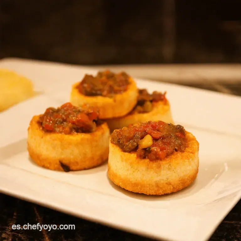 Palmeritas De Sobrasada Queso Manchego Y Pi&ntilde;ones presentation