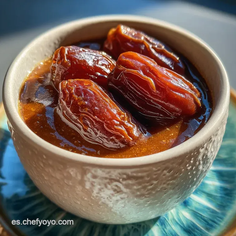 A nest of glistening pasta, drizzled with date sauce and bright green herbs, artfully arranged on a white plate. Fresh and...