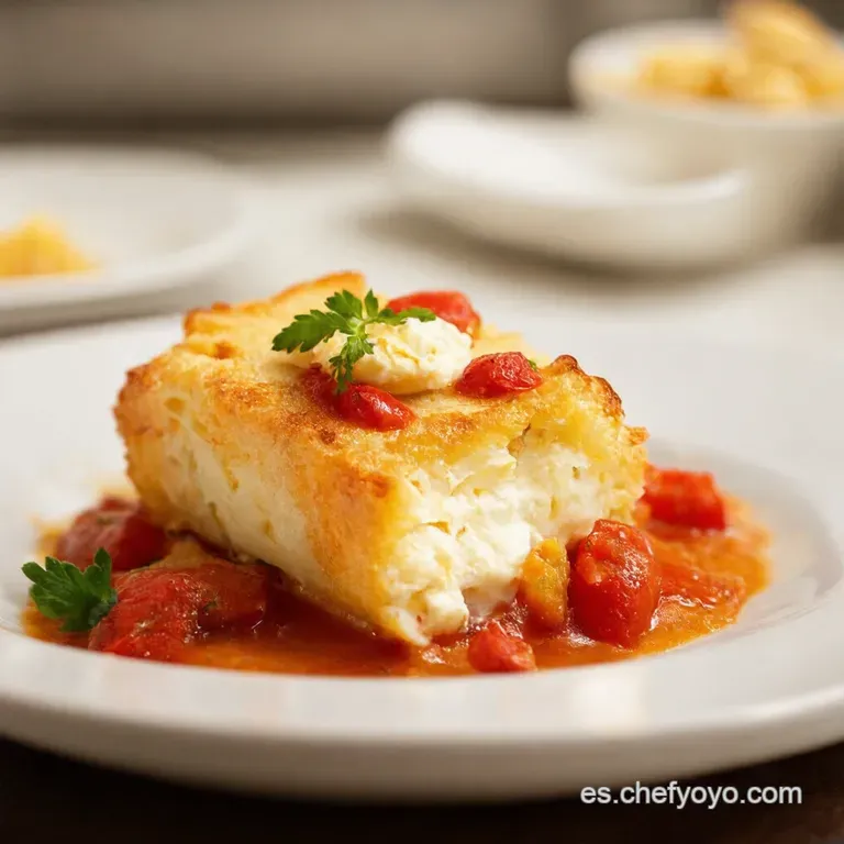 Pisto Manchego Cremoso Con Ricotta presentation