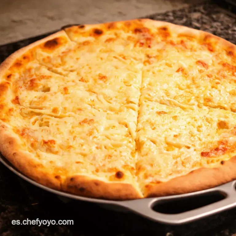 Pizza Alfredo Casera La Cremosa Delicia Italiana presentation