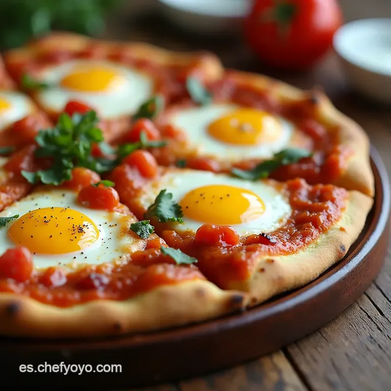 Pizza de Desayuno con Salsa de Salchicha