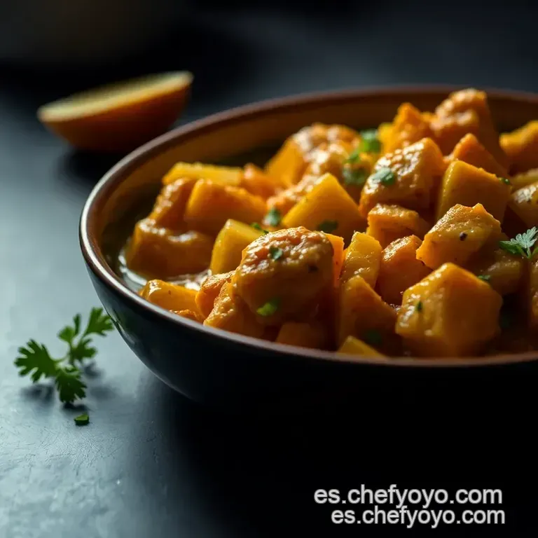 Pollo Al Curry Cremoso: &iexcl;Adi&oacute;s Pechuga Aburrida! presentation