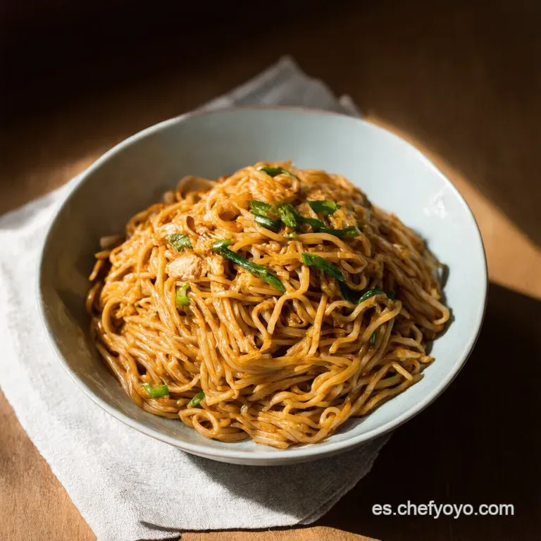 Pollo Lo Mein En un Dos por Tres