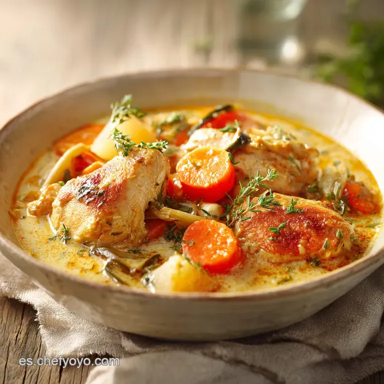 Receta de Pollo Thermomix: Guiso Vel. Cuchara