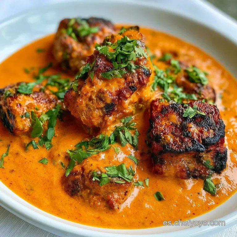 Pollo Tikka Masala: Salsa Aterciopelada