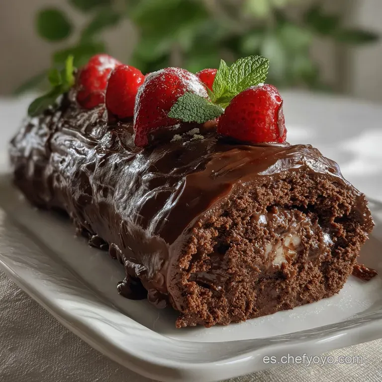 Postre Navide&ntilde;o: Tronco de Chocolate F&aacute;cil