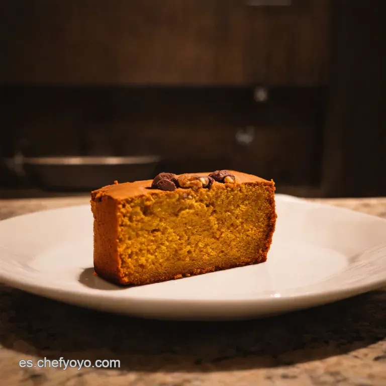 Pound Cake De Calabaza Nueces Y Chocolate presentation