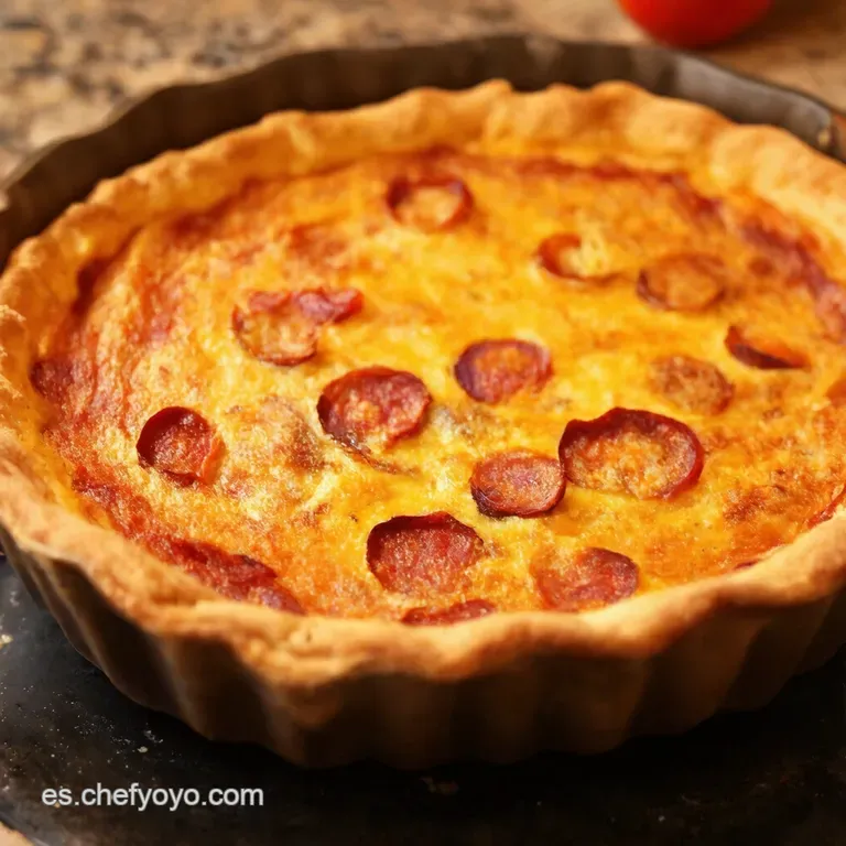 Quiche De Pimiento Y Chorizo Un Cl&aacute;sico Con Sabor Espa&ntilde;ol presentation