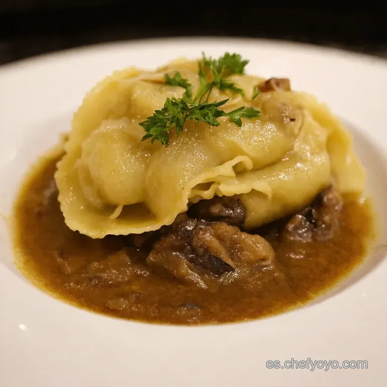 Ravioles Cremosos De Portobello Sabor Italiano En Casa presentation