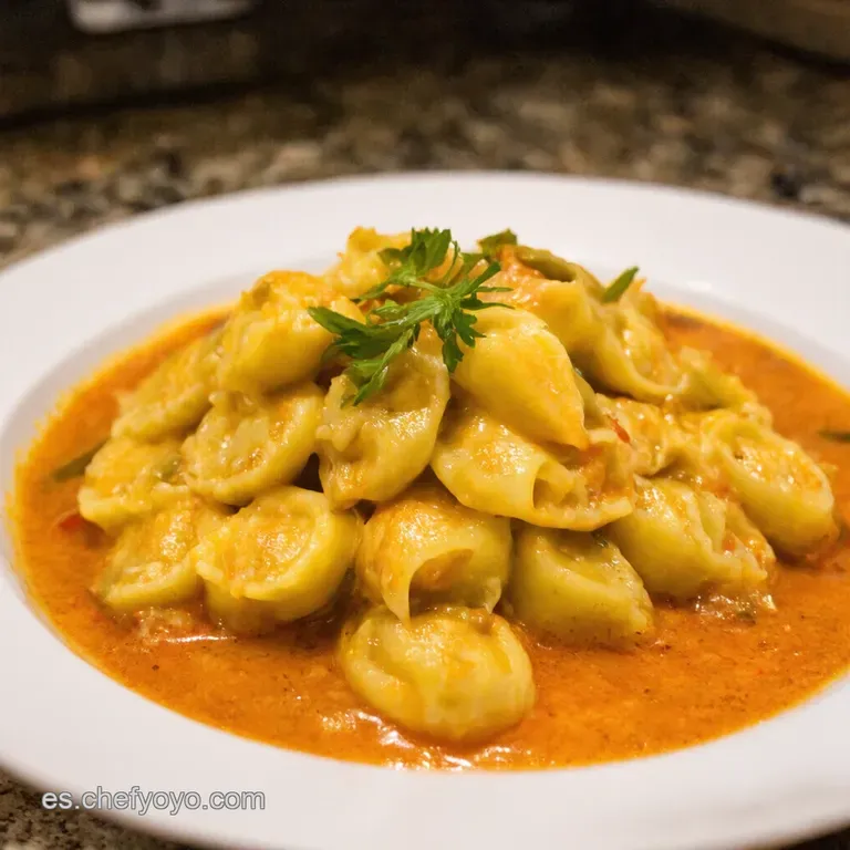 Ravioli De Champi&ntilde;ones Cremosos Al Estilo Olive Garden presentation
